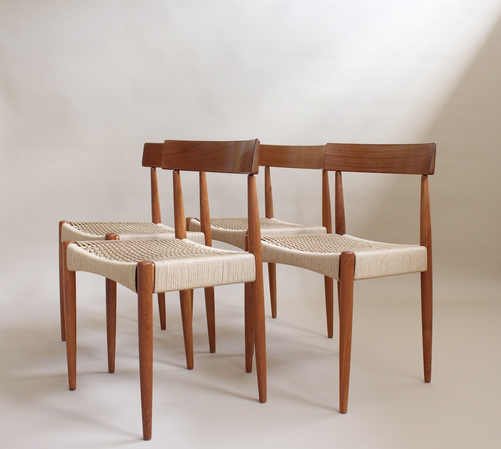 Set of Four Danish Dining Chairs by Arne Hovmand Olsen